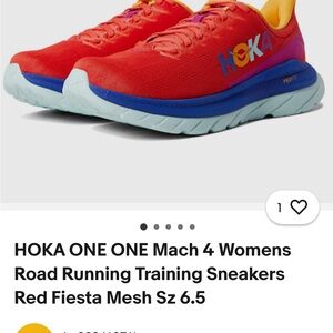 Hoka One One Red and Blue Running Shoes
